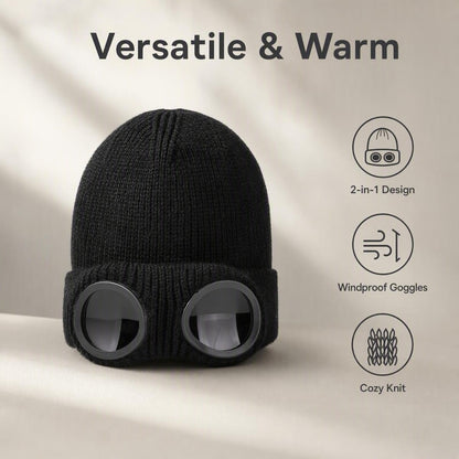Czapka 2w1 z goglami vintage | RETROCAP