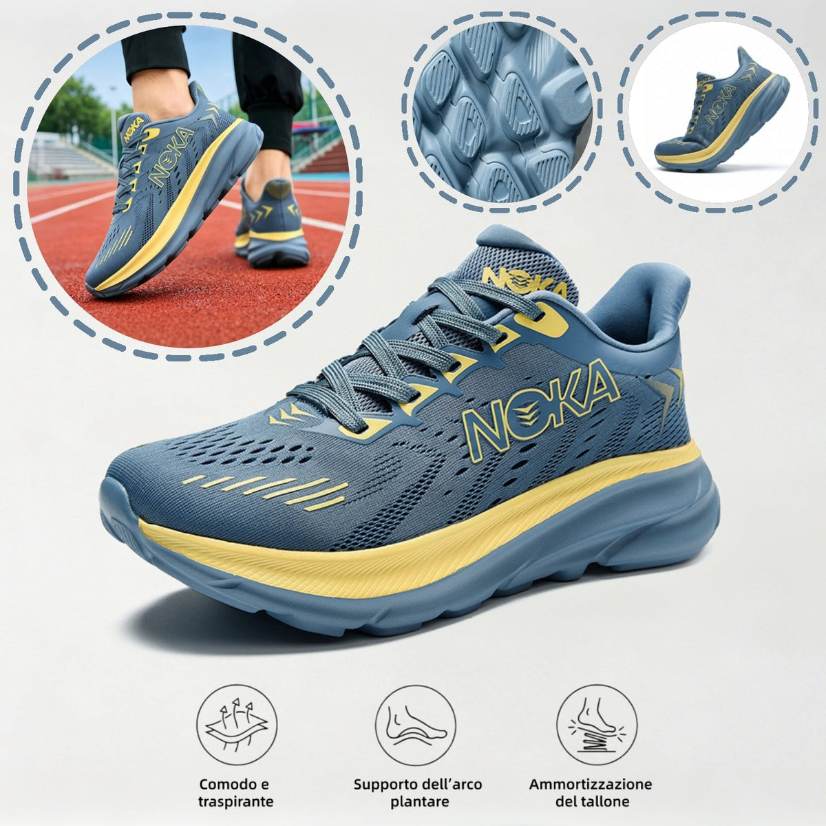 ⏰Sconto del 67%! Ultimo giorno! 👟 Queste scarpe sono perfette per le attività che durano tutto il giorno. Il design con supporto dell'arco plantare riduce efficacemente l'affaticamento.