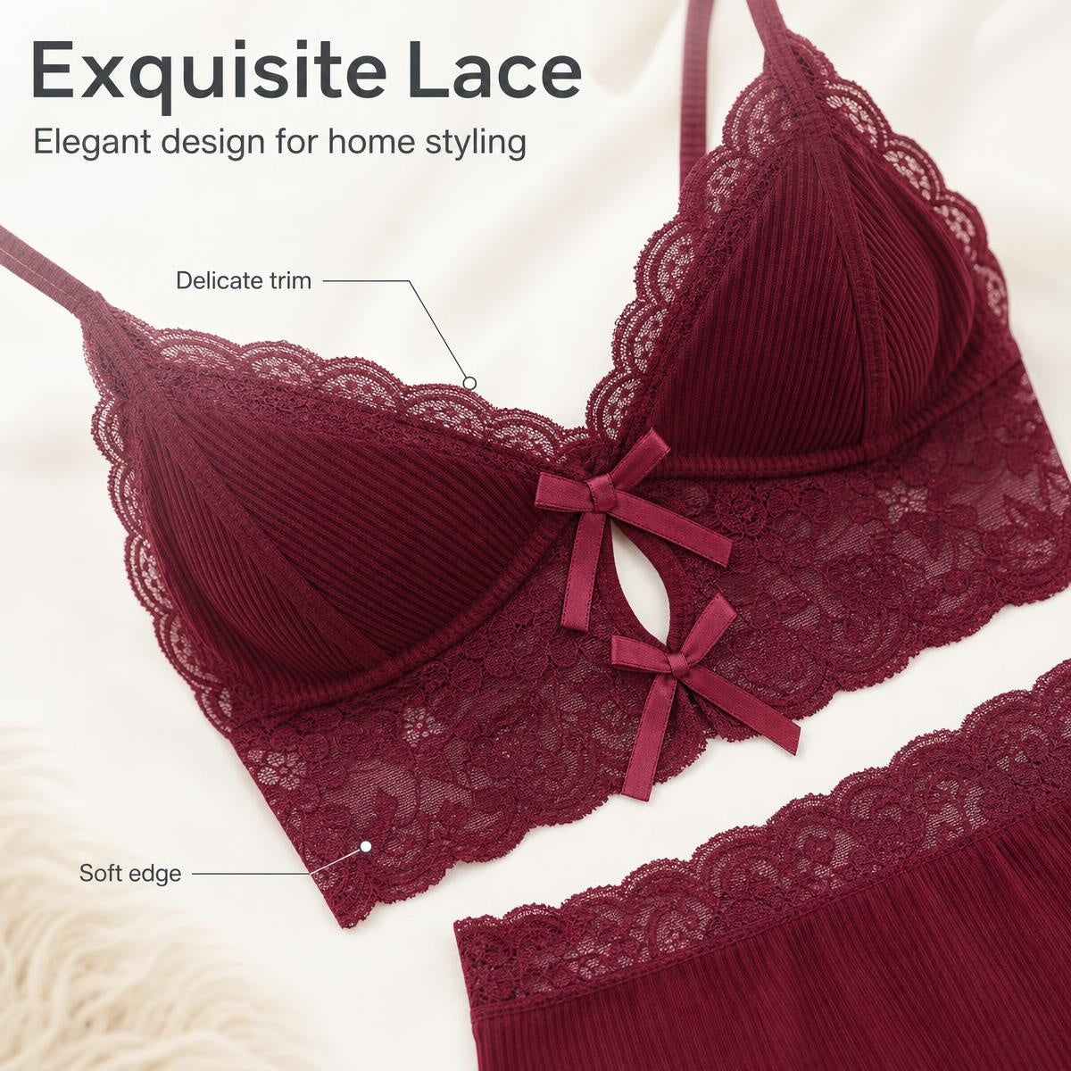 Miękka piżama koronkowa do snu | SOFTLACE