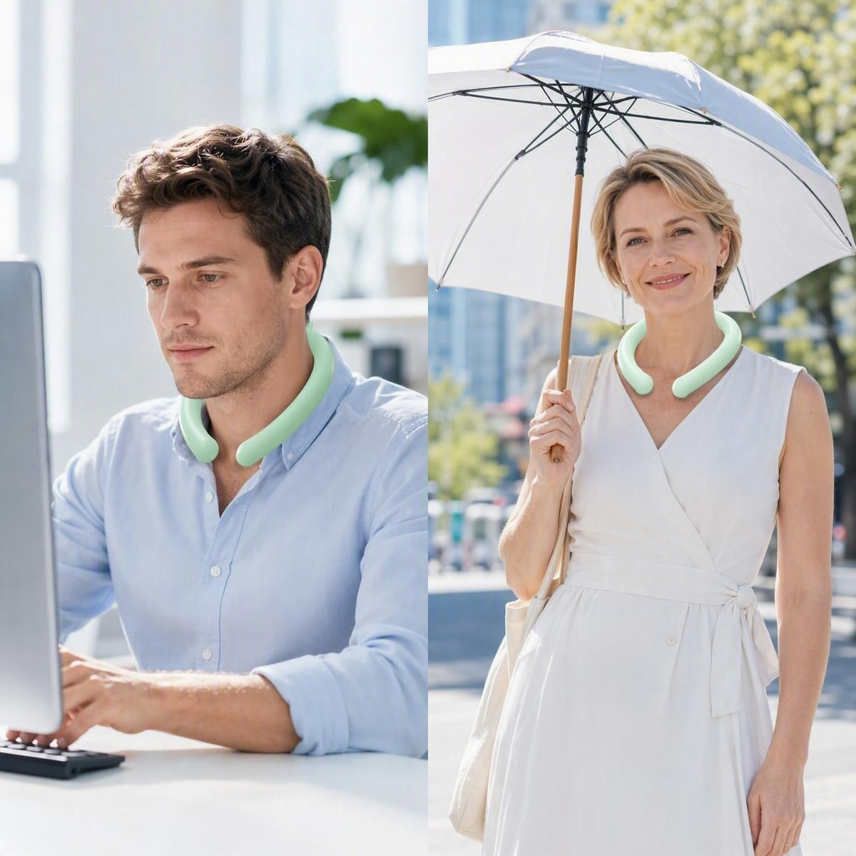 Letni naszyjnik chłodzący na komary | BreezeBand
