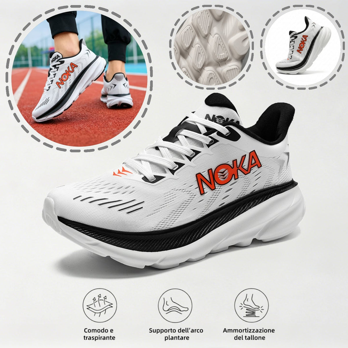 ⏰Sconto del 67%! Ultimo giorno! 👟 Queste scarpe sono perfette per le attività che durano tutto il giorno. Il design con supporto dell'arco plantare riduce efficacemente l'affaticamento.