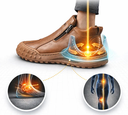 (🎉Ultimo giorno per approfittare dello sconto del 40%, non perdertelo!) 🐂Scarpe ortopediche da uomo, realizzate in pelle di vitello australiana👞 Pelle ✅Cucite a mano, supporto plantare: camminata comoda, allevia il dolore