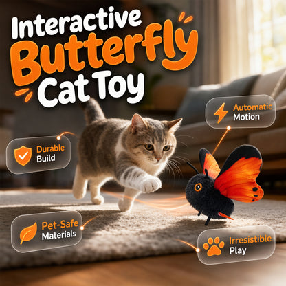 Fruwający motyl na instynkt kota | FlyHunt