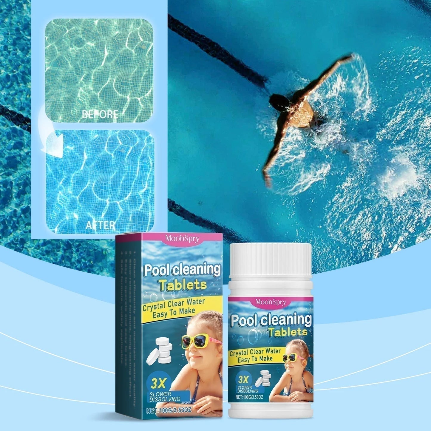 Tabletki do basenu czyszczące | AquaSpark
